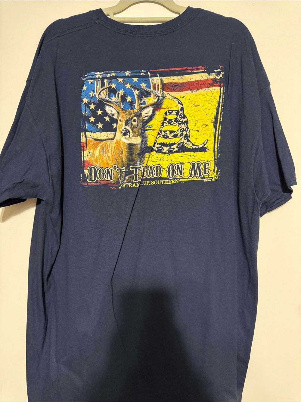 Men's Navy 'Don't Tread On Me' Graphic Tee